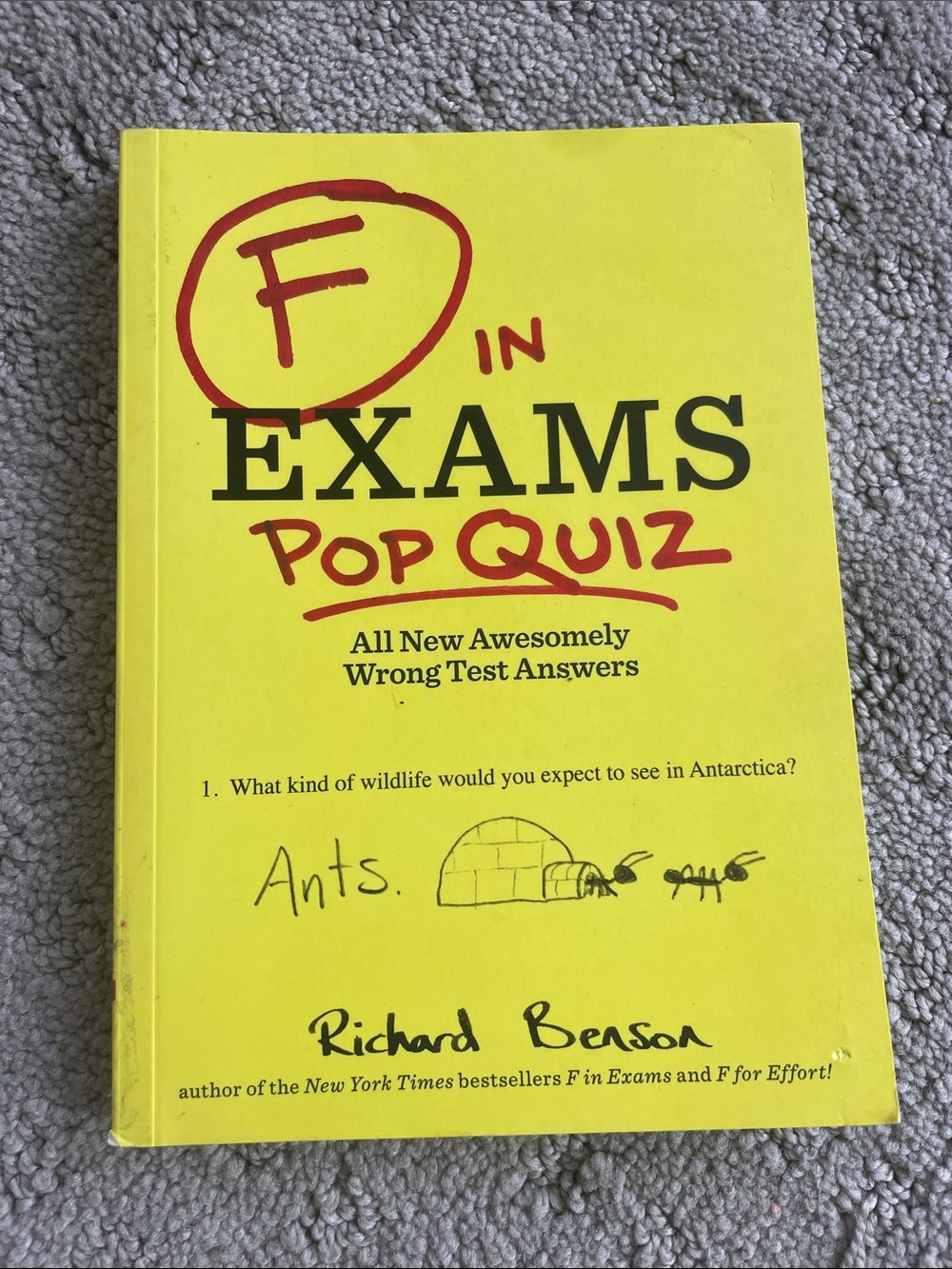 F in Exams Pop Quiz Comedy Book